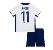 Anglia Phil Foden #11 Koszulka Podstawowa dzieci ME 2024 Krótki Rękaw (+ krótkie spodenki)